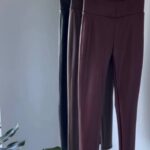 Burgundy fleeced legging