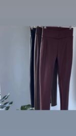 Burgundy fleeced legging
