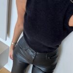 Stand Collar Bearded Sweater – Black