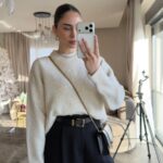 Cream Crewneck Wool Sweater