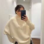 Ecru Textured Knit Sweater