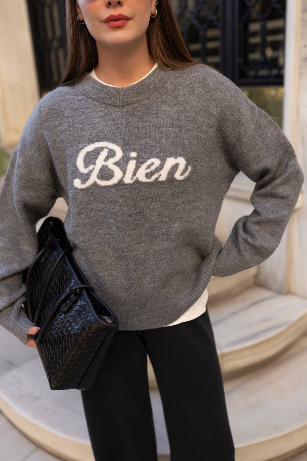 6ab0b04d-09b2-453d-a376-b70ff6c2a86c Bien Grey Sweater - Image 1