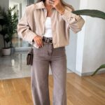 Pleated Detailed Short Trechcoat – Stone