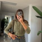 Olive Green Button Up Knit Cardigan