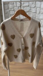Golden Heart Knit Cardigan