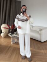 Cream Fair Isle Knit Sweater - Image 3