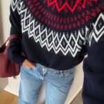 Navy Fair Isle Knit Sweater