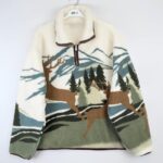 Deer Mountain Landscape Fleece Pullover