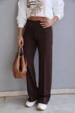 Brown Wide Leg Pants