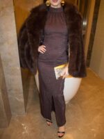 Brown Halter Neck Evening Dress - Image 2