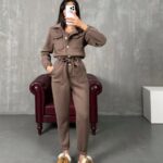 Aphrodite basic jupmsuit brown