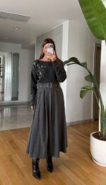 Embellished Dark Grey Sweater