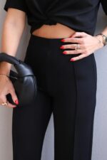 Black Wide Leg Pants - Image 3