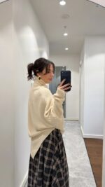 Ecru Textured Knit Sweater - Image 2