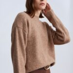 Women's Camel Wool Blend Sweater