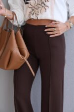 Brown Wide Leg Pants - Image 2