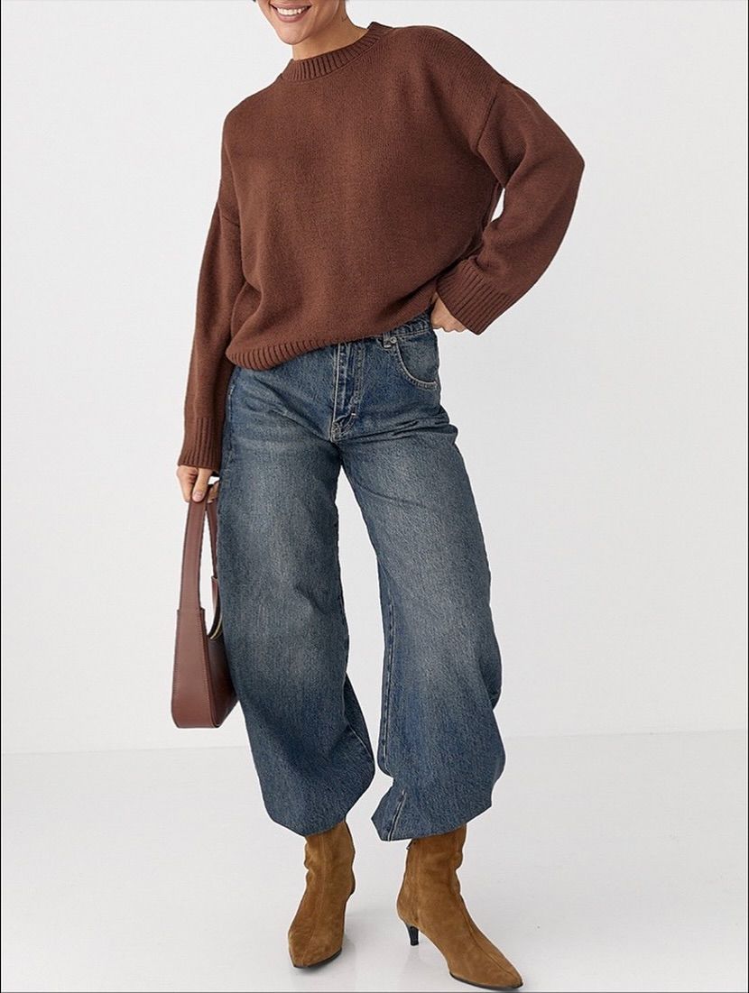 f0a2e420-3abc-4780-a4e6-02663587ebac Brown Knit Sweater - Image 1