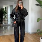 Black leather jacket