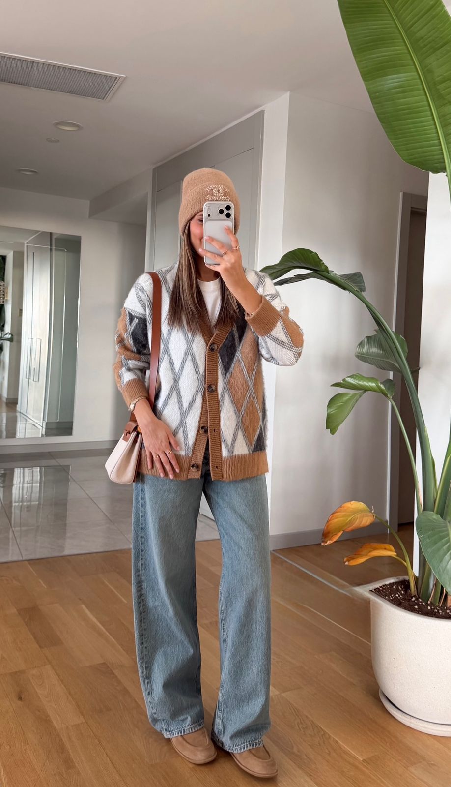 ff7bd90b-29da-43c3-bd79-c7aa92caba3a Ivo Baklava Patterned Cardigan – Camel-ecru - Image 1