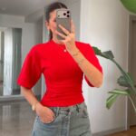 Red Short Sleeve Top