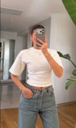 Ivory Short Sleeve Top - Image 2