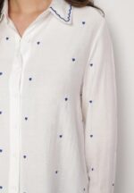 White Shirt With Blue Hearts - Image 2