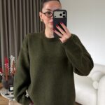 Olive Knit Oversized Sweater
