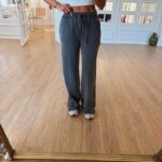Women's Dark Gray Drawstring Lounge Pants