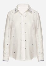 White Shirt With Blue Hearts - Image 3