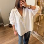 Oversized White Button-Up Shirt