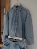 Light Blue Denim Button-Up Shirt - Image 3