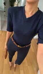 Navy Blue V-Neck Body - Image 2
