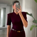 Burgundy V-Neck Body