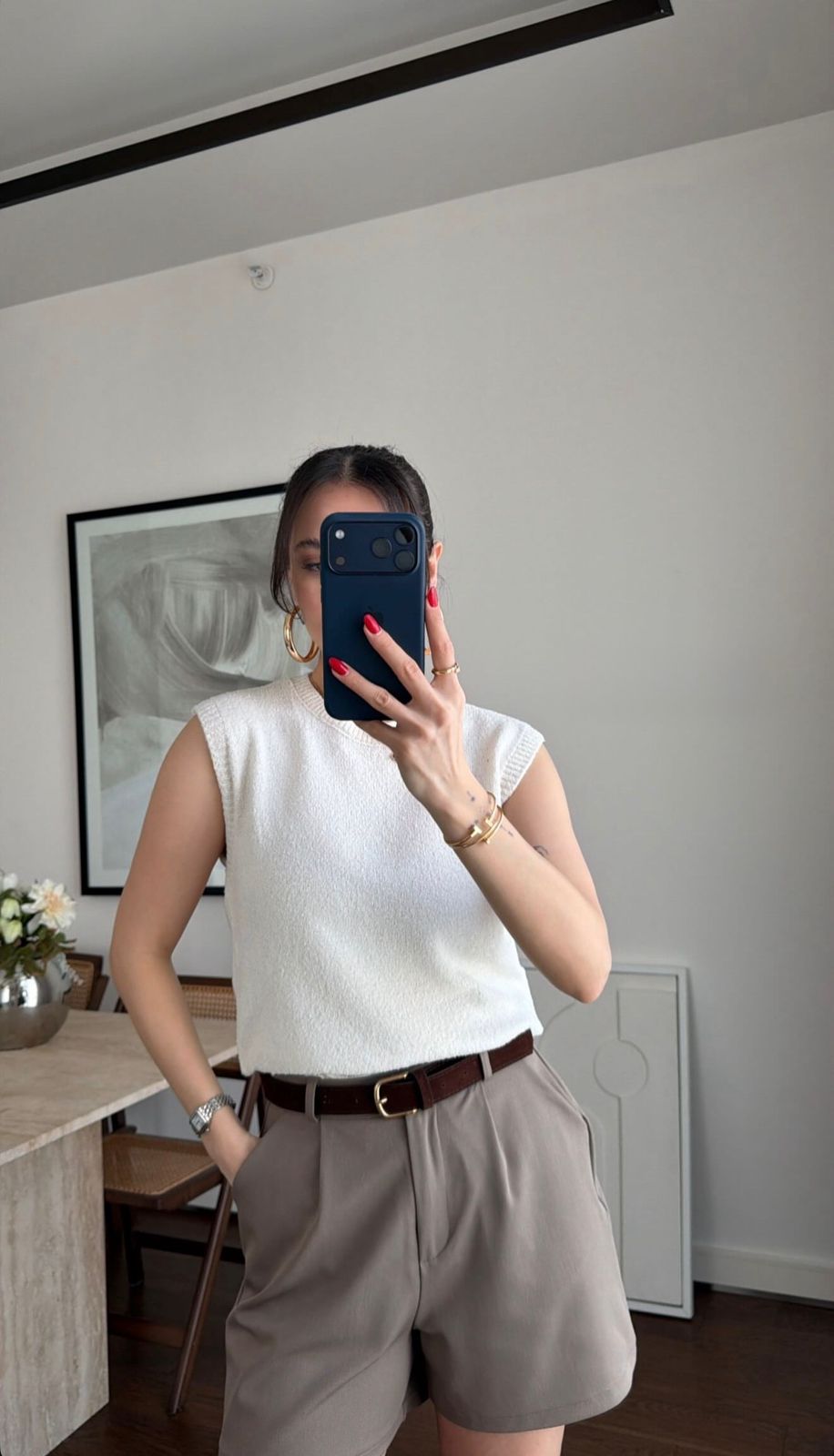WhatsApp Image 2026-02-26 at 1.41.26 PM (1) Sleeveless White Knit Vest - Image 1