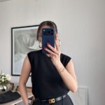 Sleeveless Black Knit Vest