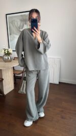 Loose Fit Army Green Loungewear Set - Image 2
