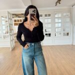 Black Henley Top