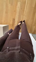 High Waisted Brown Wide Leg Pants - Image 2