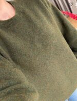 Olive Knit Oversized Sweater - Image 3