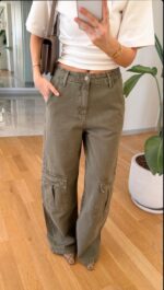 Olive Cargo Pants - Image 3