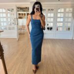 Women's Blue Denim Maxi Dress