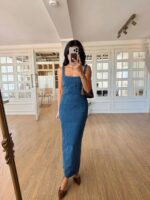 Women's Blue Denim Maxi Dress - Image 3