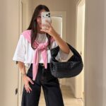 Sweater Tie T-Shirt Pink