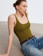 Ribbed Scoop Neck Bodysuit (Multiple Colors) - Image 12
