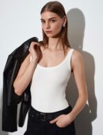 Ribbed Scoop Neck Bodysuit (Multiple Colors) - Image 4