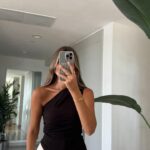 Black One Shoulder Sleeveless Top