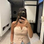 Beige Strapless Top