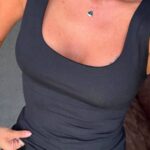Black Square Neck Sleeveless Top
