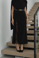 Black Skirt with Lace - Image 2