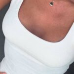 White Square Neck Tank Top